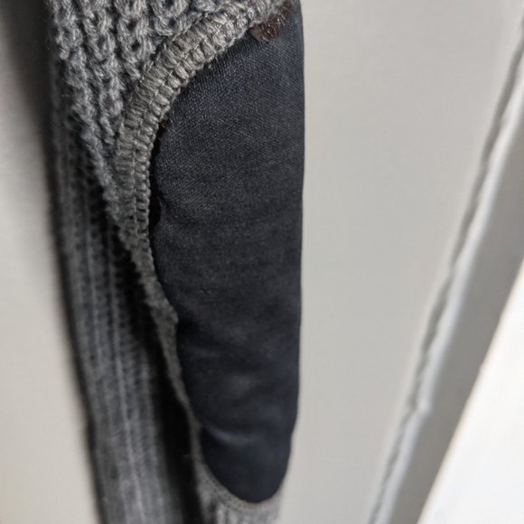 Grey Knit Cardigan with Elbow Pads - Picture 5 of 6